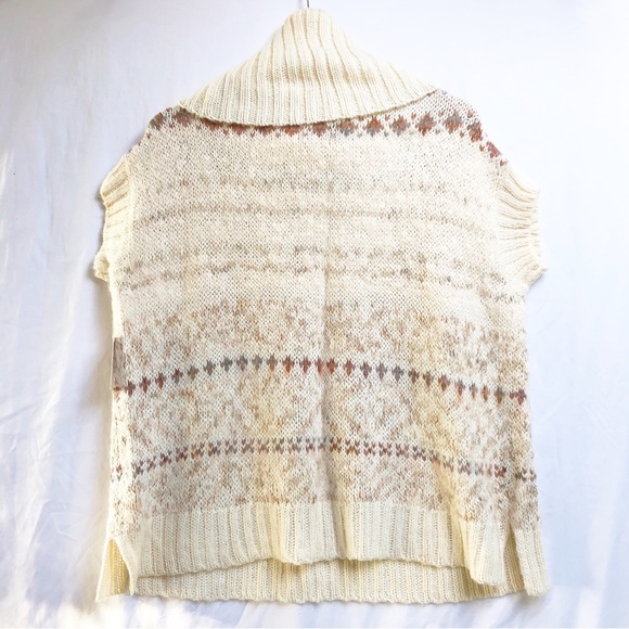 FREE PEOPLE | NWT IVORY SNOW BUNNY FAIR ISLE SWEATER SCOOP NECK XS - Picture 9 of 9